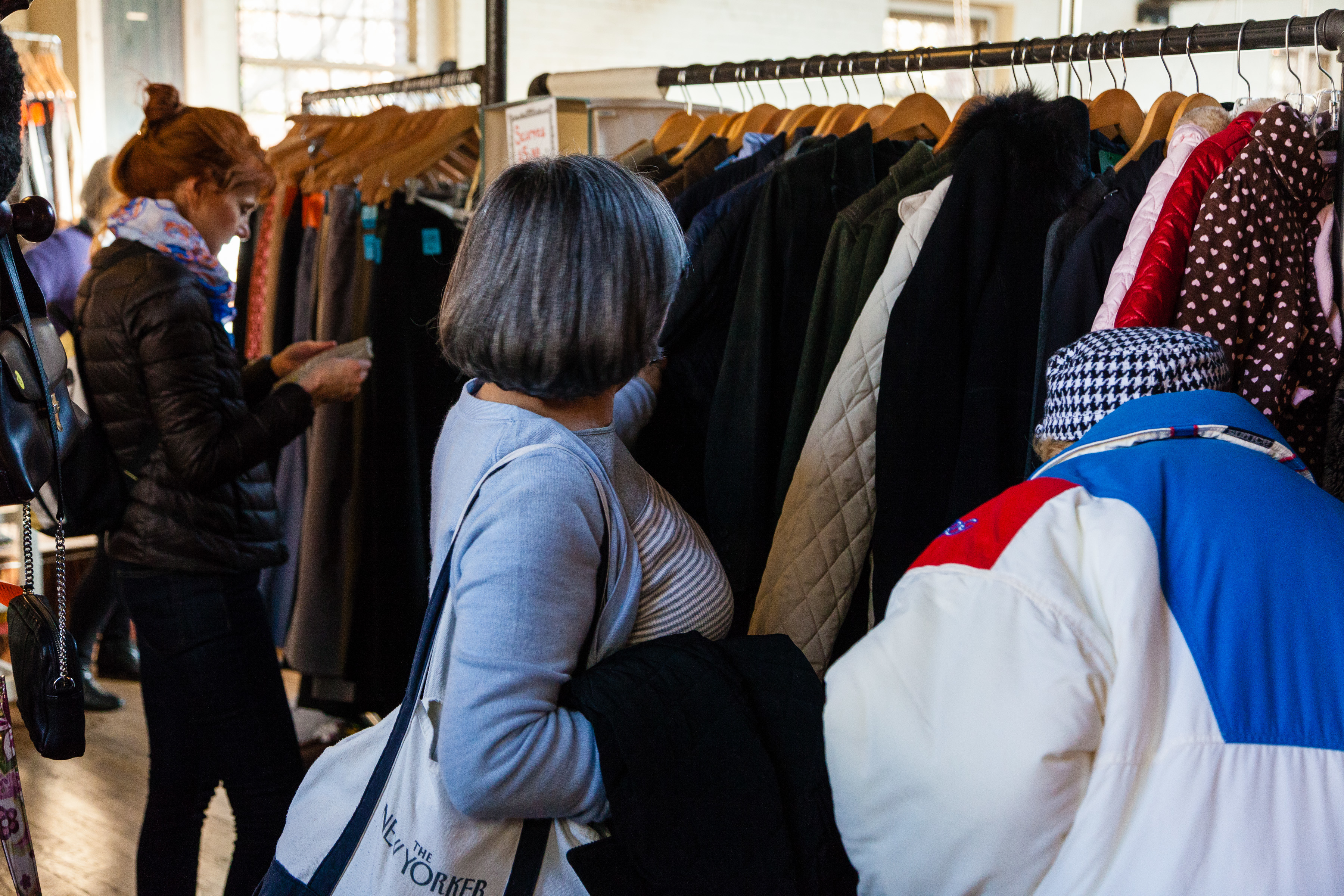 Shopping at the Underground Thrift store!