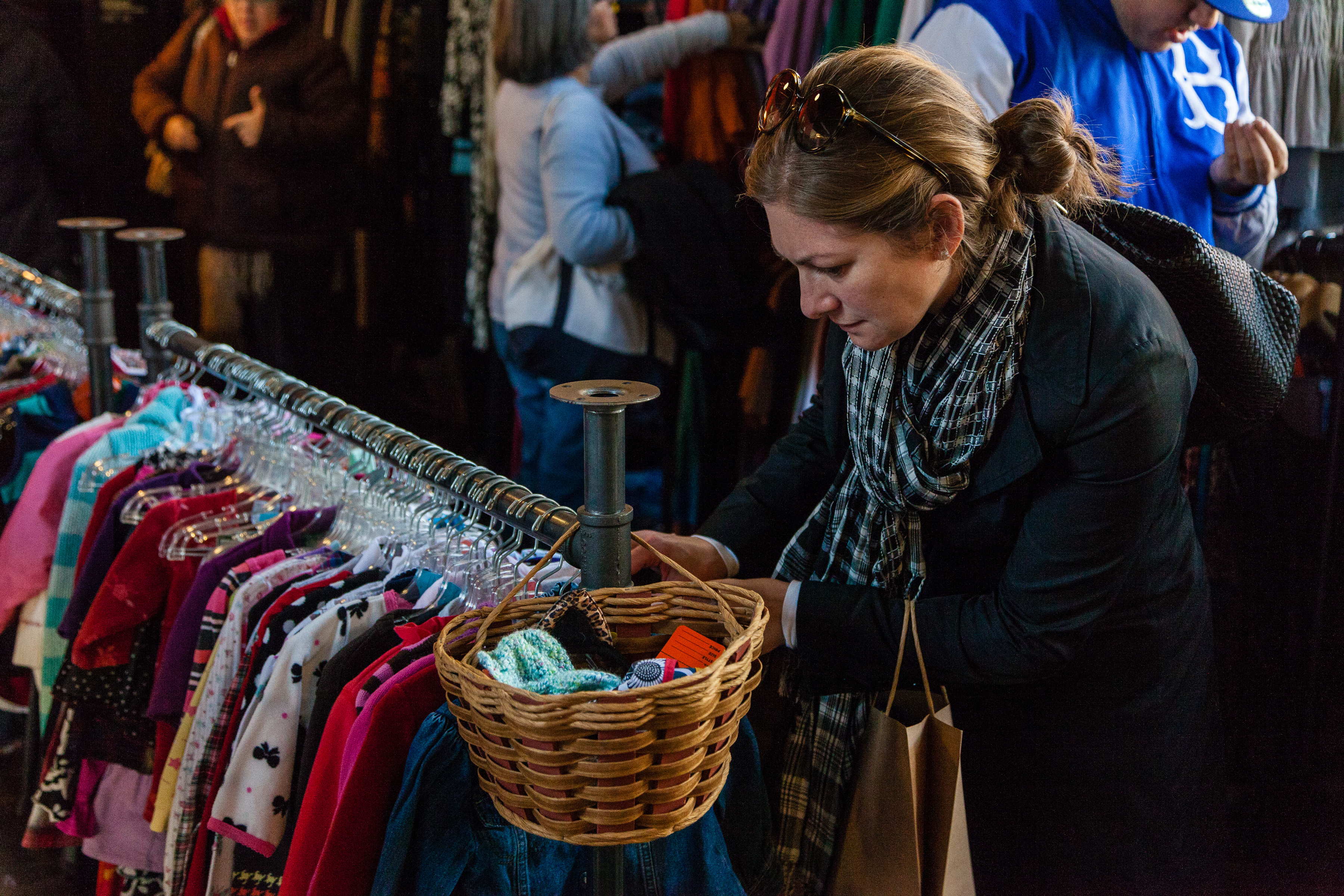 Shopping at the Underground Thrift store!