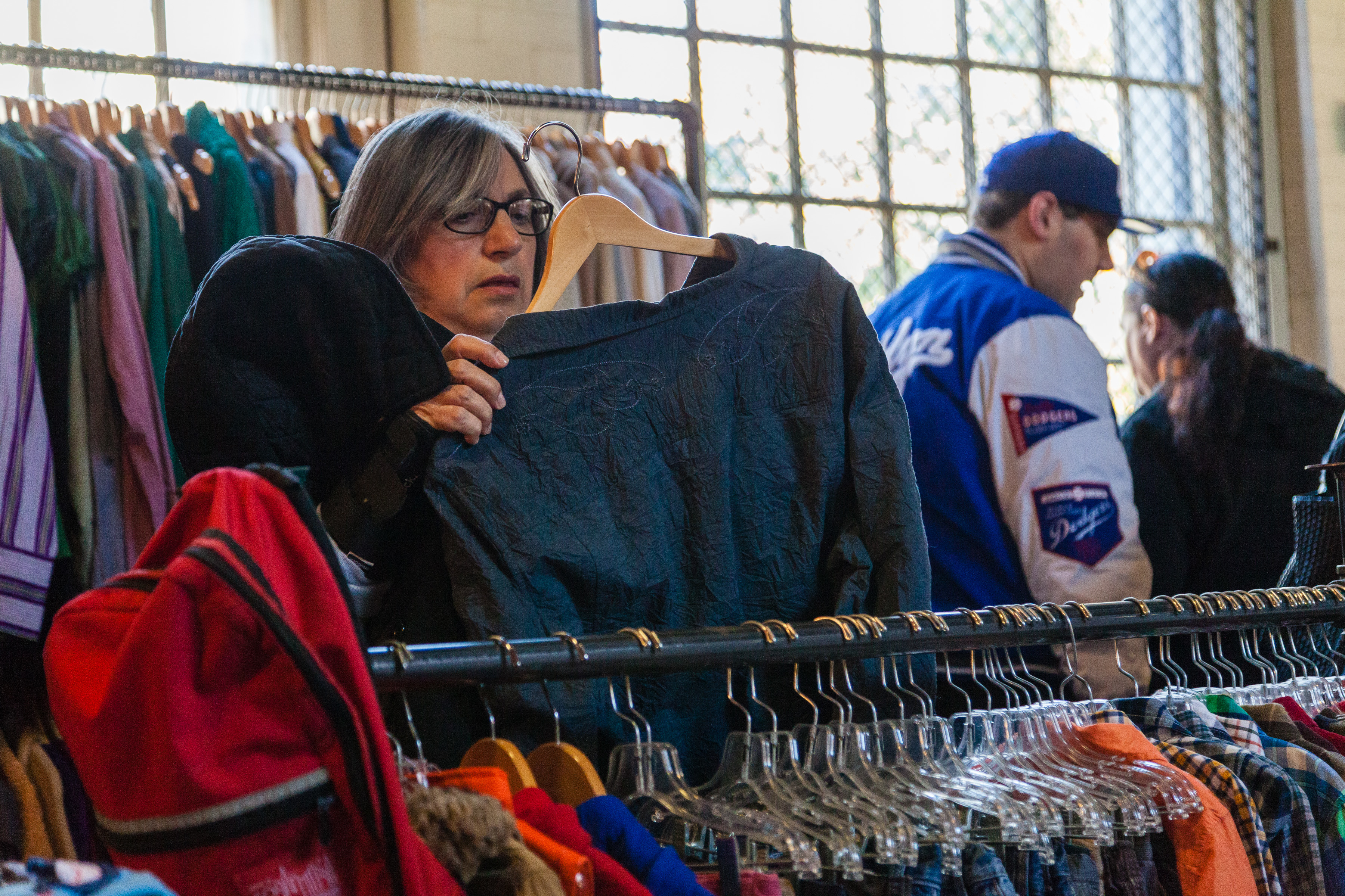 Shopping at the Underground Thrift store!