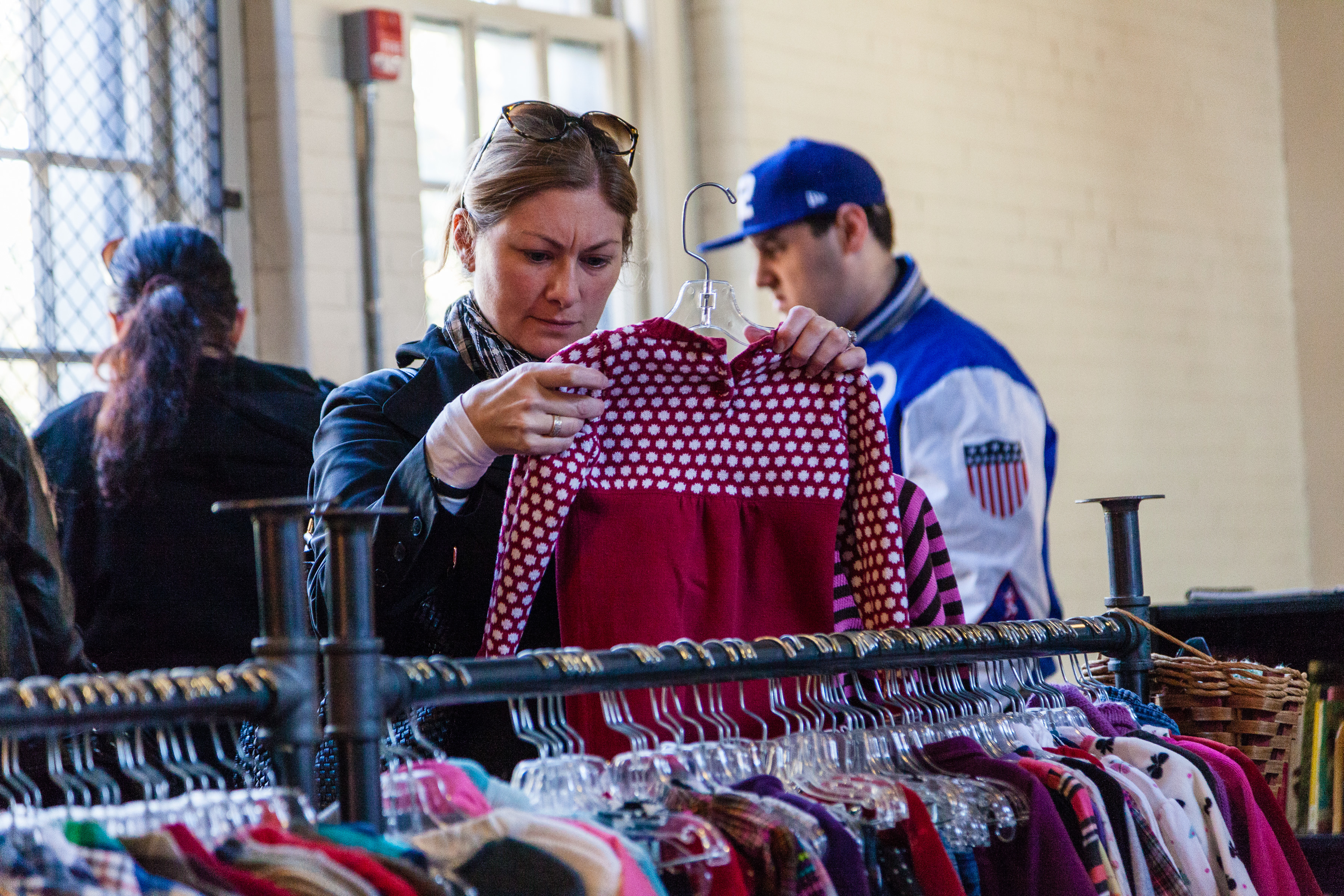 Shopping at the Underground Thrift store!