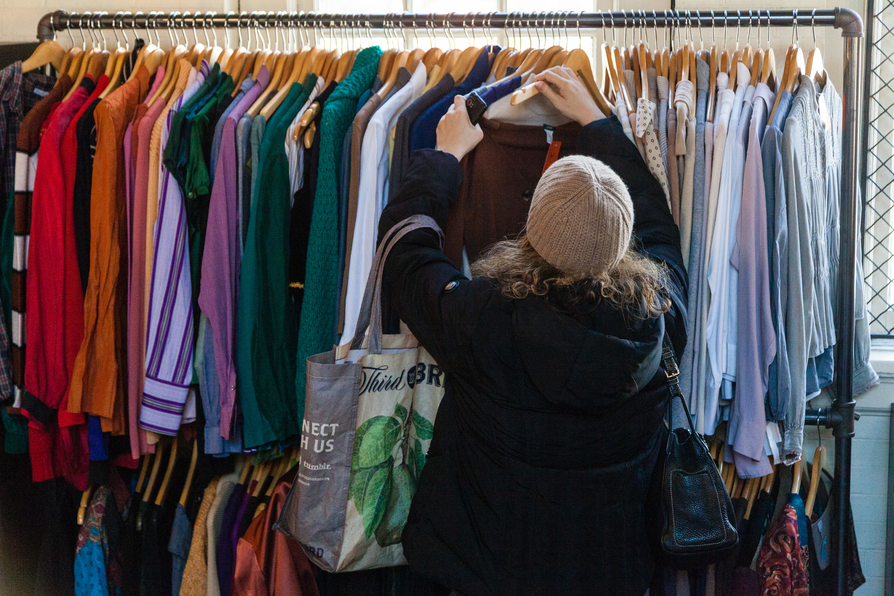 Shopping at the Underground Thrift store!